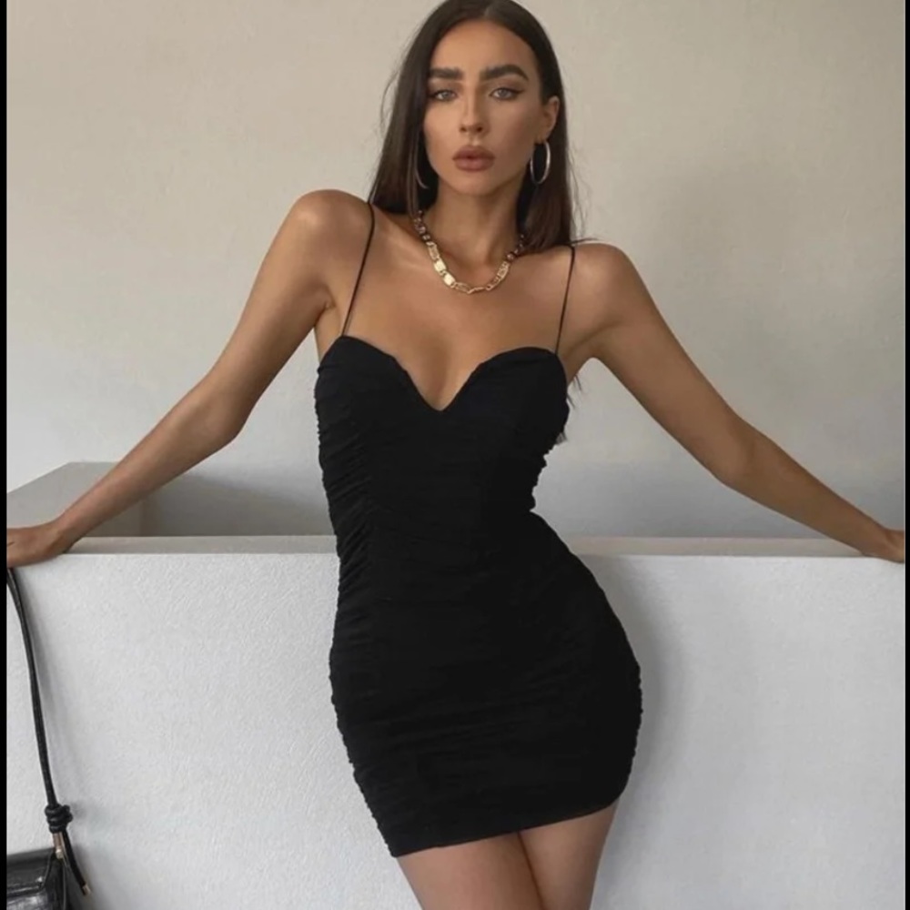 Princess polly i want you black mini dress